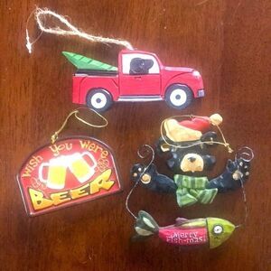 3 Christmas ornaments  